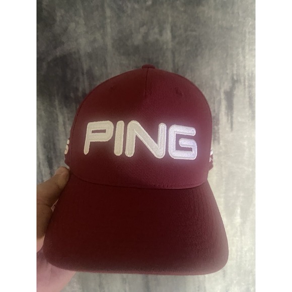 Ping Golf Cap Hat Red Play Your Best Flexfit Sensorcool L-XL - Picture 1 of 4